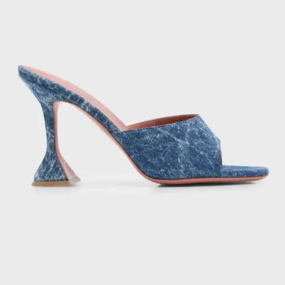 Amina Muaddi Lupita Slipper - Denim Mules